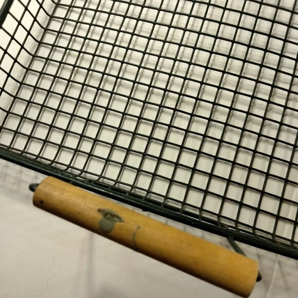 Green Wire Basket Laminated Rectangle Large Flat 16 x 11 inch - Picture 7 of 9